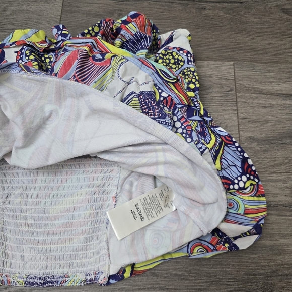 by Anthropolgie Diana Ruffled Tube Top Colorful Funky Fun Size Medium - Picture 4 of 10